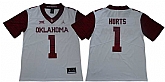 Oklahoma Sooners 1 Jalen Hurts White 47 Game Winning Streak College Football Jersey,baseball caps,new era cap wholesale,wholesale hats